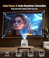 Vista 5 de Magcubic HY350Max - Proyector inteligente con soporte 4K 8K, mini proyector con Wifi6 y Bluetooth5.4, 600 ANSI, enfoque automático y prevención