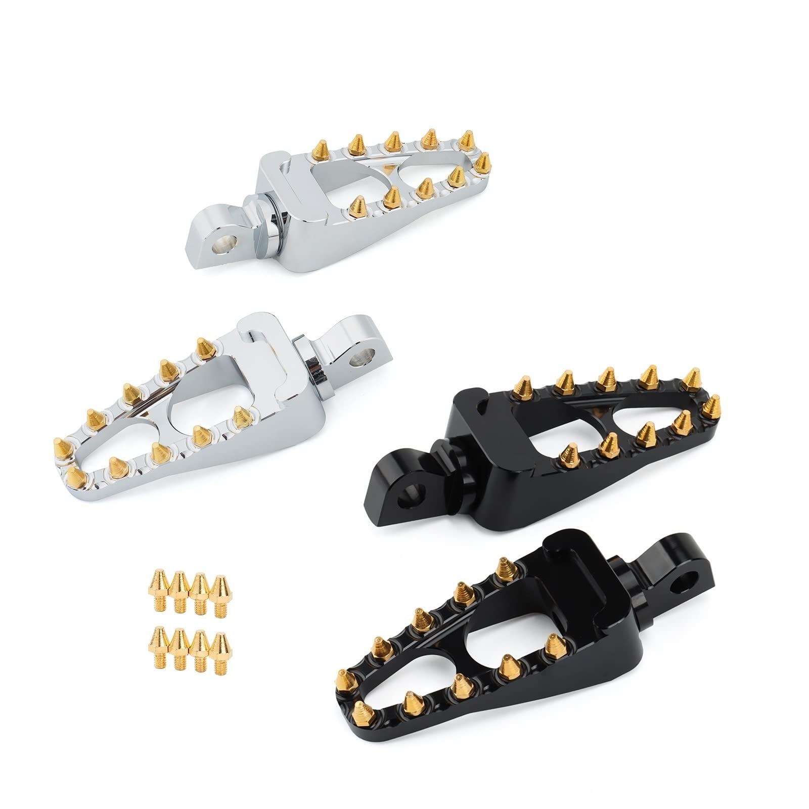 Wide MX Style Foot Pegs For Harley Dyna Sportster Fatboy – 57mm Platform, Black-702291