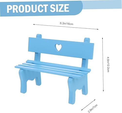 Miniatura 5 de Adornos de silla Mini decoración casa de muñecas de madera madera 1 12 muebles banco educación miniatura casa de juegos decoración de banco silla
