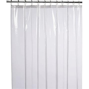 Yellow Weaves 0.30mm PVC Classic AC Curtain with 8 Hooks (Transparent, 4.5 X 8 Feet or 54 X 96 Inches)