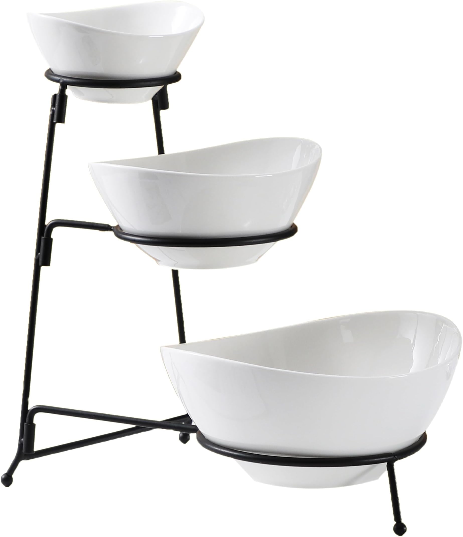 Vencier 3-Tier Serving Bowl Set for Kitchen Food Display, Dessert Presentation, and Party Food Tray