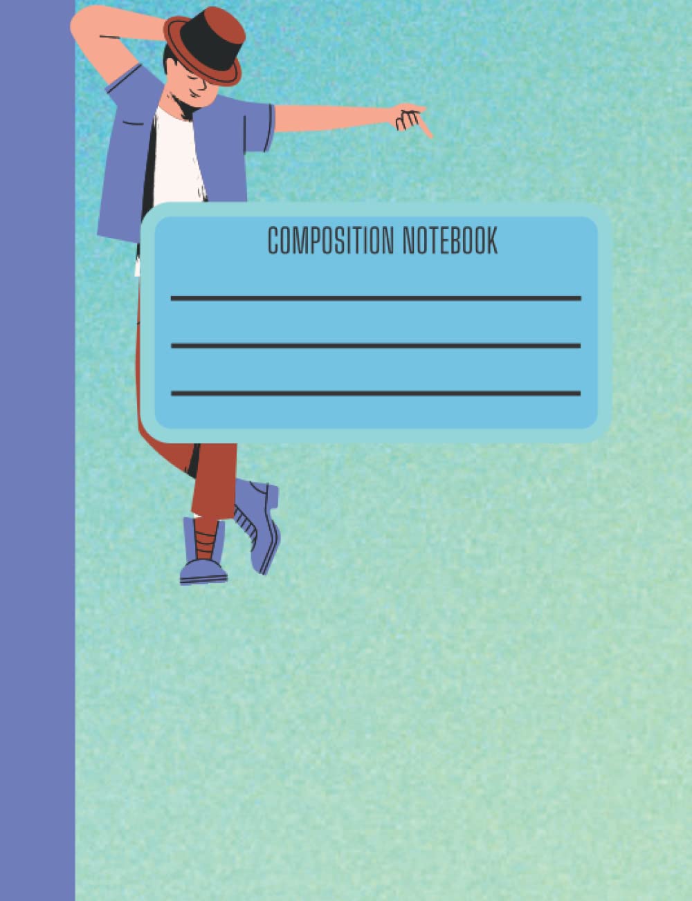 iTrend Composition subject notebook: Aesthetic pastel rainbow writing journal with cool kid anime. Wide ruled comp book, 150 pages, sturdy durable softcover 7.5"×95".