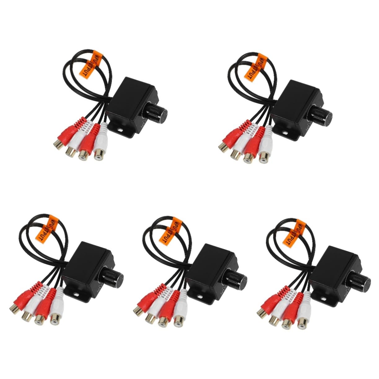 PartyKindom 5piezas Controlador Amplificador De Coche Regulador De Volumen y Control De Graves Fácil Instalación para Sistema De Audio De Automóvil
