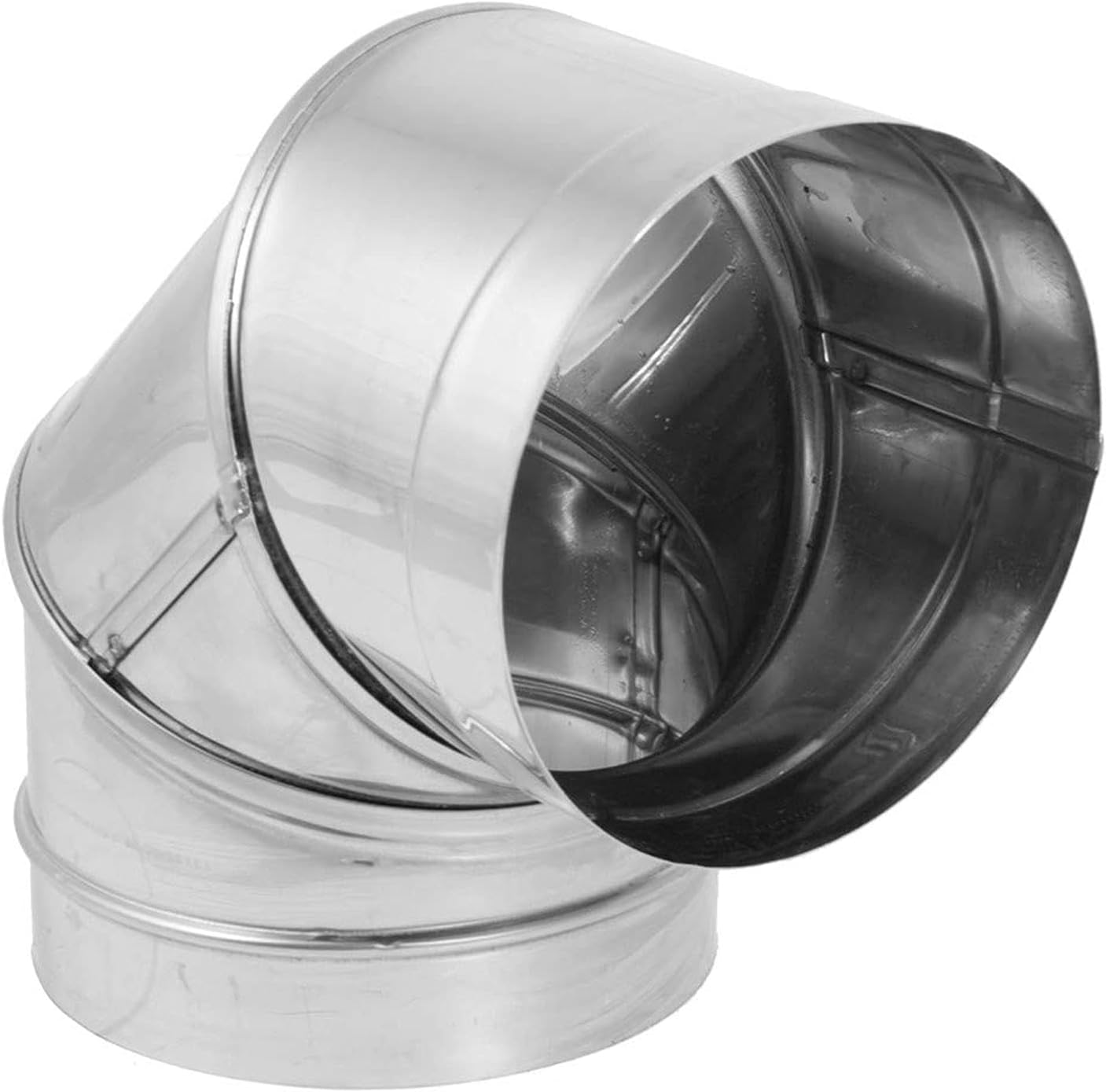 DuraVentM&G 6DBK-E90SS 6" Inner Diameter - DuraBlack Stove Pipe - Single Wall - 90, Stainless Steel, Metal