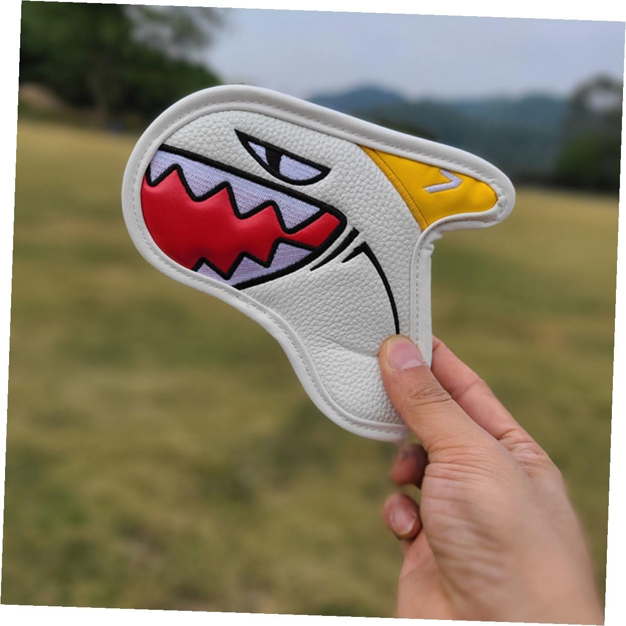 GLEAVI 9pcs Golf Club Covers Set White Iron Covers Professional Club for Golfers