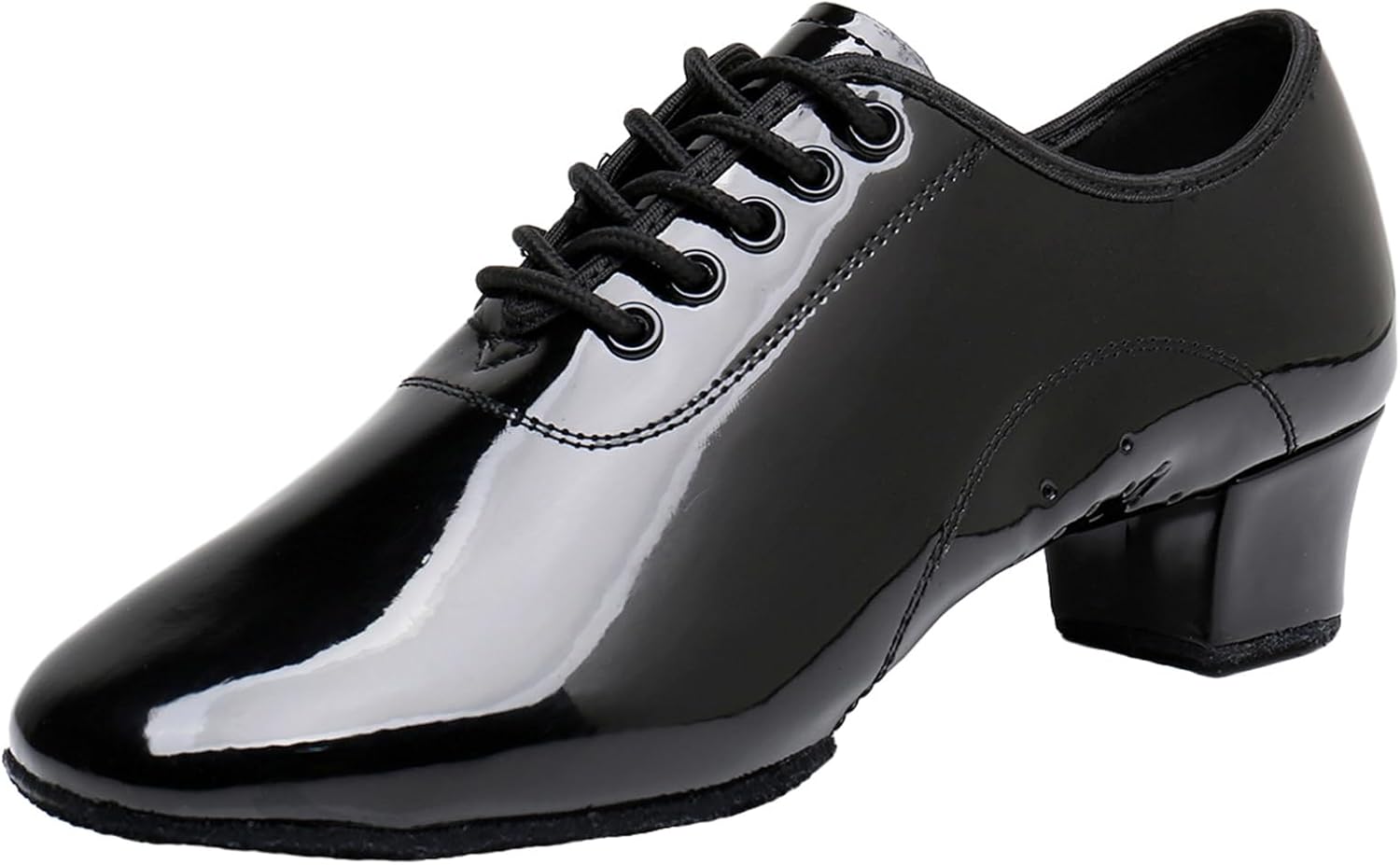 Men's Latin Dance Shoes Suede Split Sole Low Heel Indoor Teens Modern Ballroom Shoes