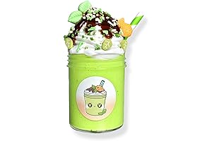Matcha Green Tea Sundae Clicky Slime - A Sensory Delight