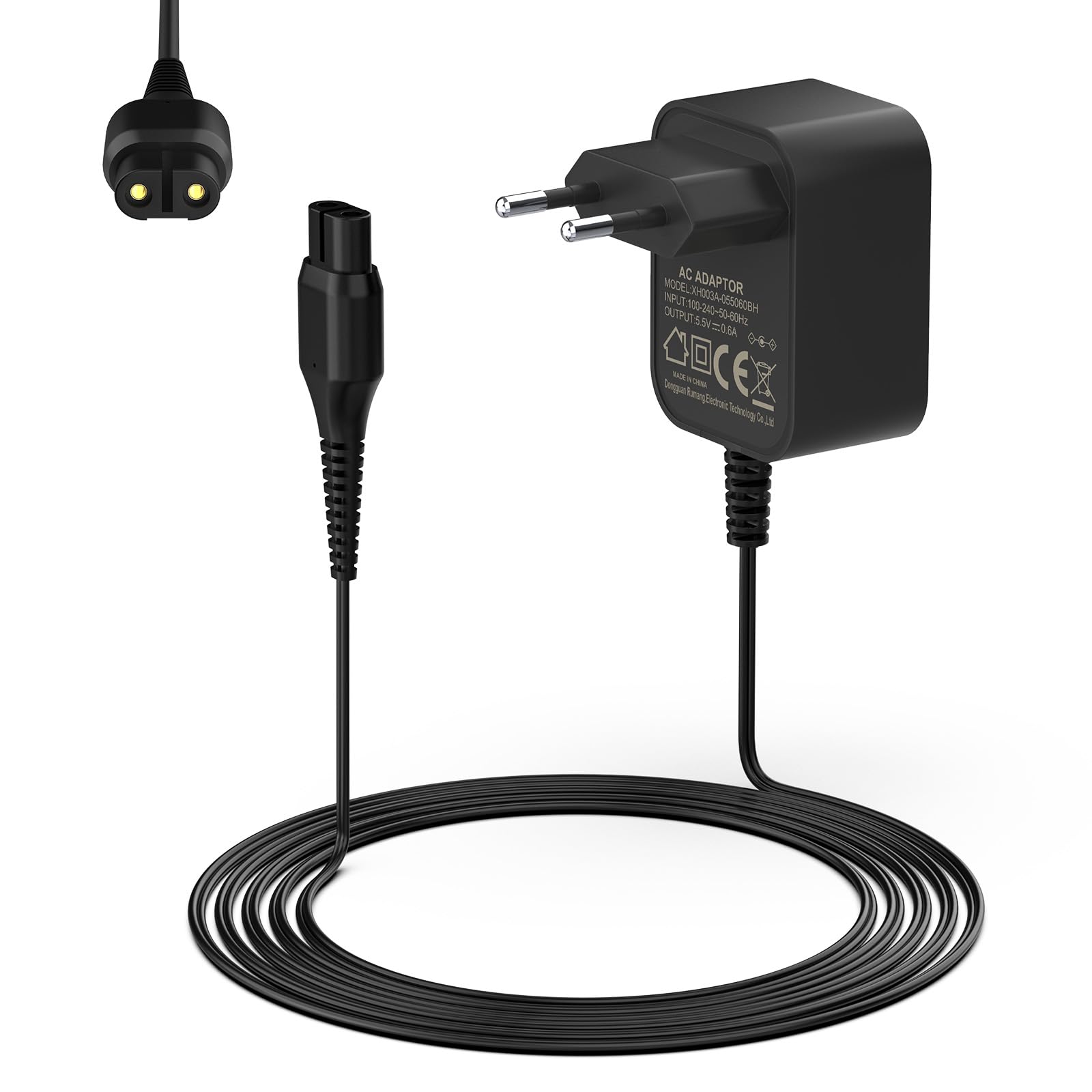 Jippofu Câble De Charge 5.5V Compatible Nettoyeur De Vitres Kärcher WV5, WV2, WV1, WV50, WV60, WV70 - 1,5m