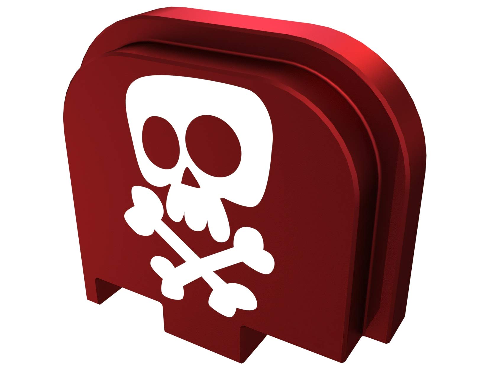 Rowe Tactical Rear Slide Cover Plate for Glock - Red Skull Cartoon - for Glock 43-43x-48