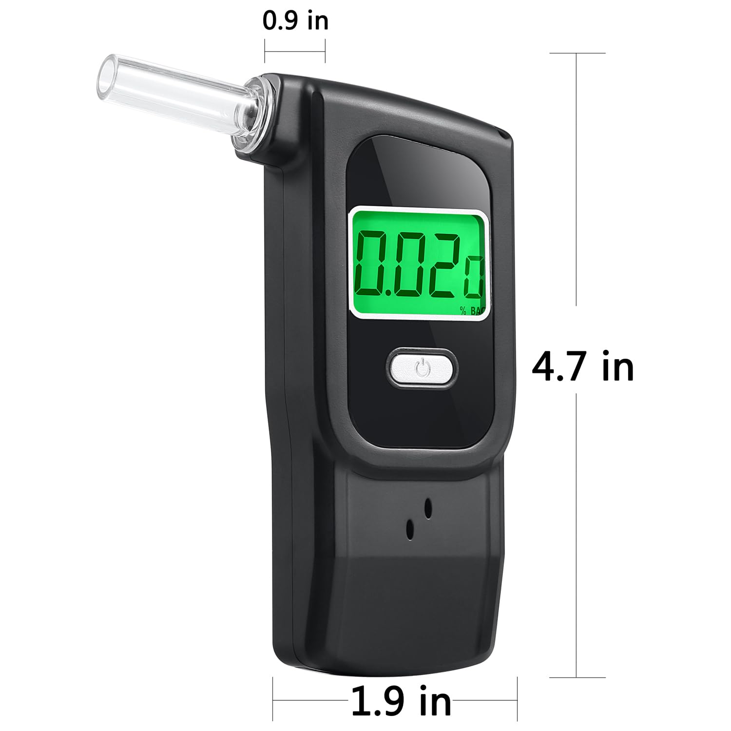 Etilometro Portatile Certificato, Alcol Test Portatile con 10 Boccagli, Precisione di Grado Professionale, Etilometro Accurato con Schermo LCD Digitale, Adatto per Uso Personale Domestico (etilometro)