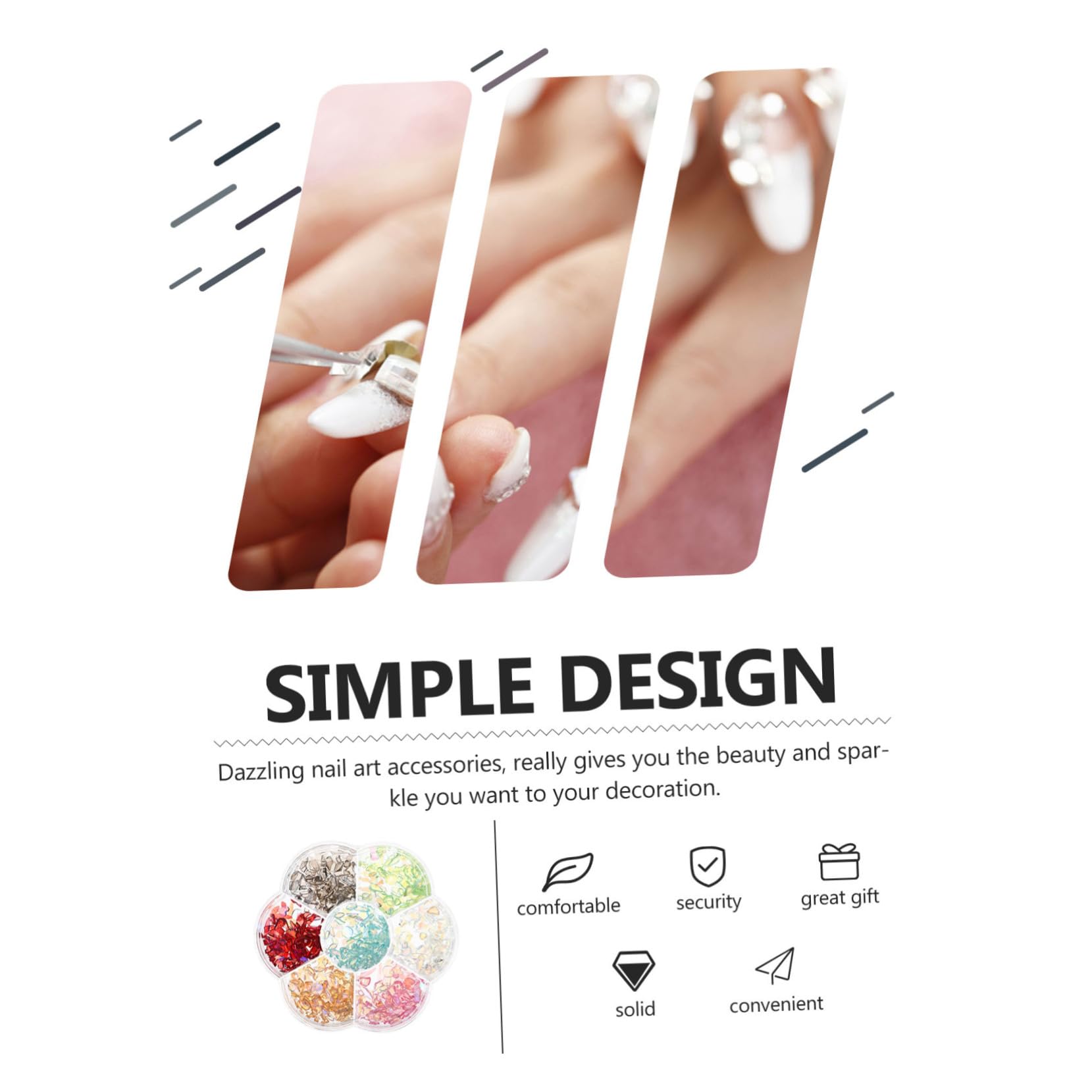 Healeved Diy Nagelstein Harz Glitzernde Nagel-dekorationen Buntem Blütenkasten Vielseitige Nail Art Charms Für Maniküre Und Kreative Diy-projekte