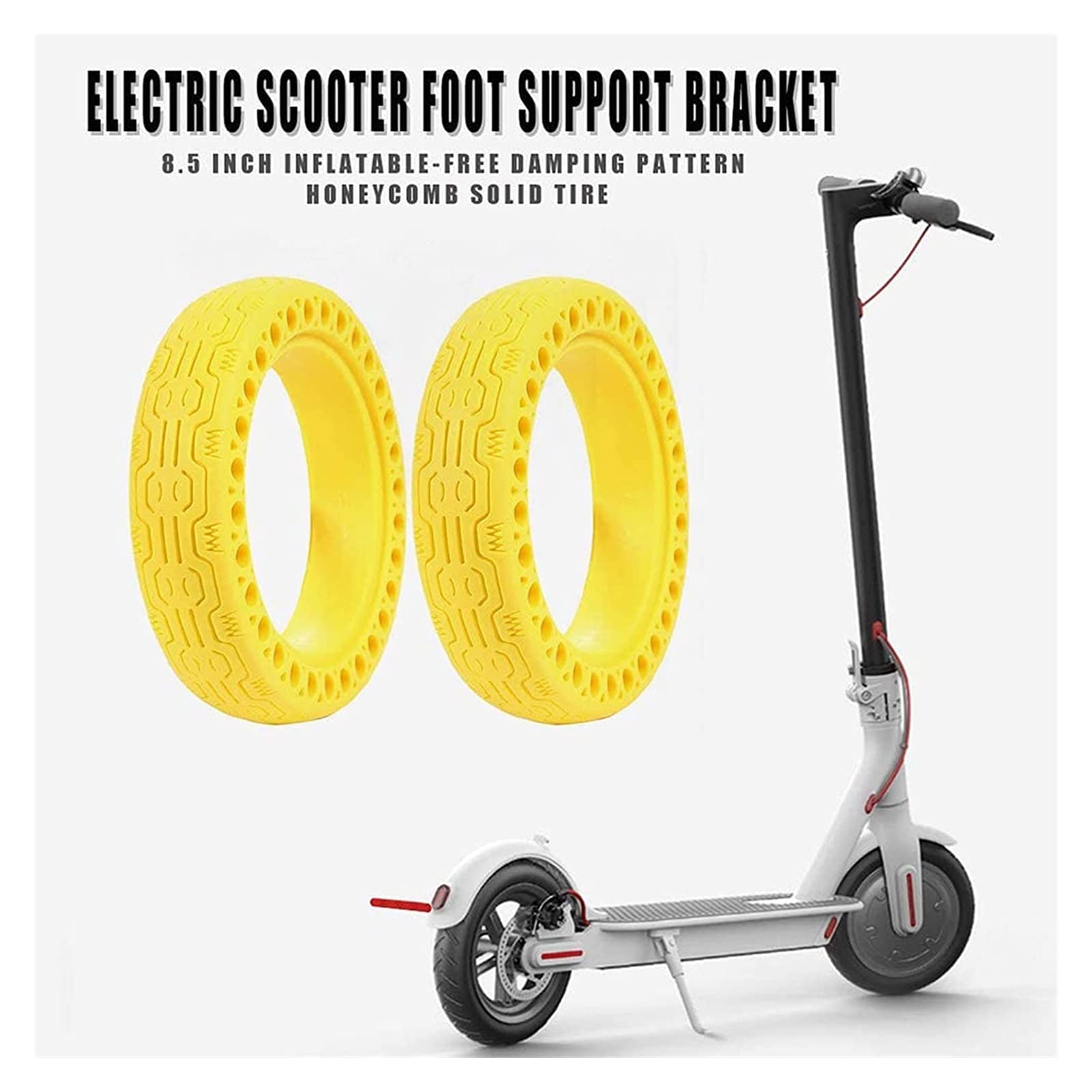Pneu de Scooter électrique Pneus à Trous Pleins en Caoutchouc de 8,5 Pouces Pneu de Remplacement Non pneumatique pour Roues de Remplacement de Scooter électrique Pneus de Scooter (Bleu 1 pièce)