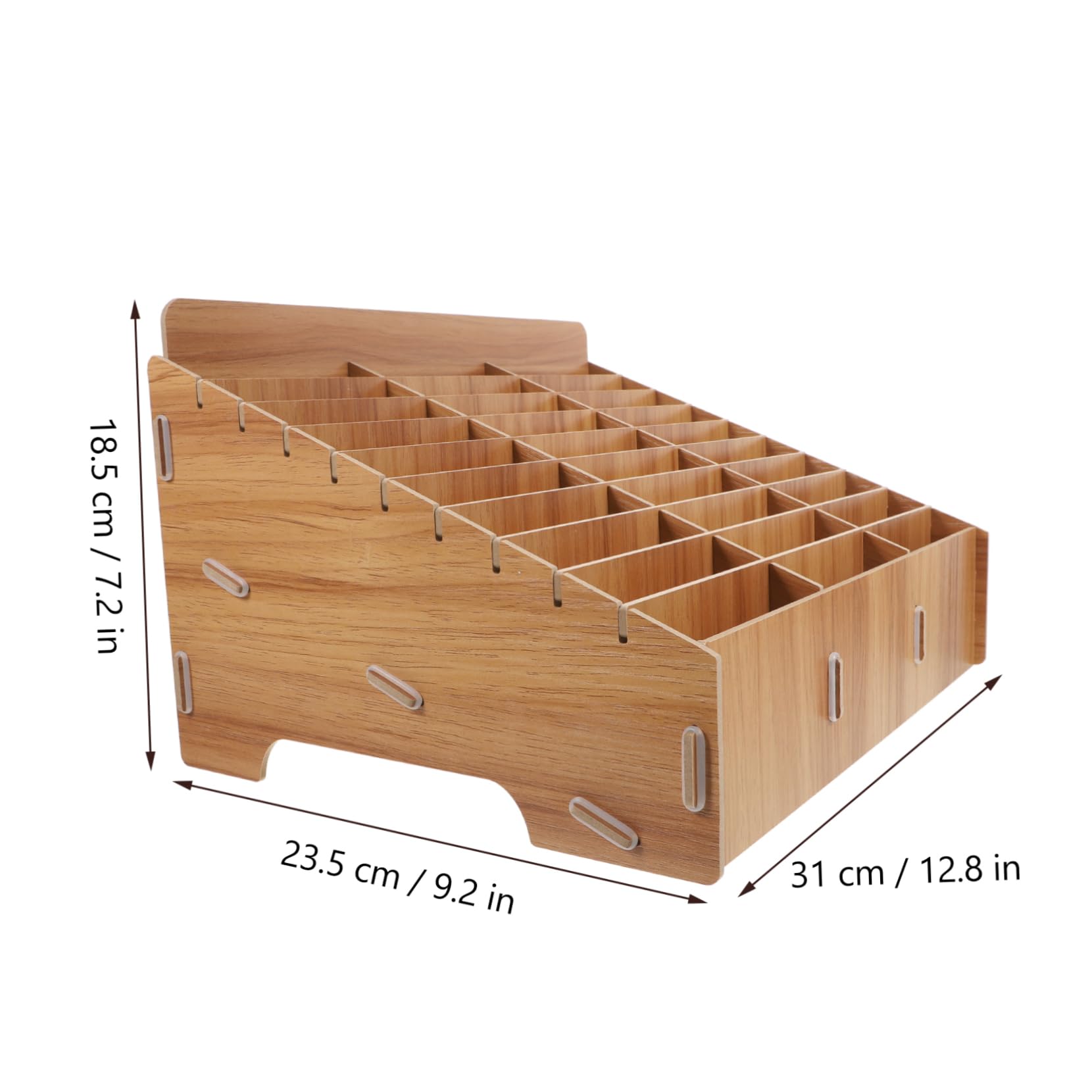 Operitacx 1pieza Caja Organizadora De Madera Para Móviles Soporte De Rejillas Para Teléfonos Almacenamiento Práctico y Elegante Para Reuniones