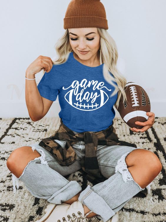 Game Day Football T Shirts Women Cute Football Graphic Tee Tops Funny Sunday Casual Short Sleeve Tee Shirts3
