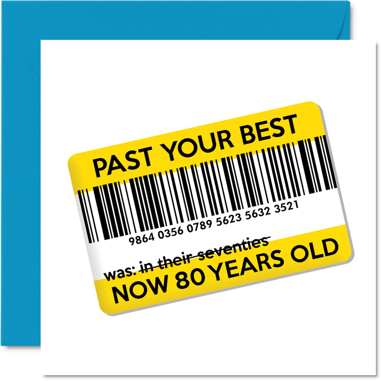 Funny 80th Birthday Card - Past Their Best - Rude Happy Birthday Card for Friend Family from Colleague Friends, 145mm Joke Humour Bday Greeting Cards