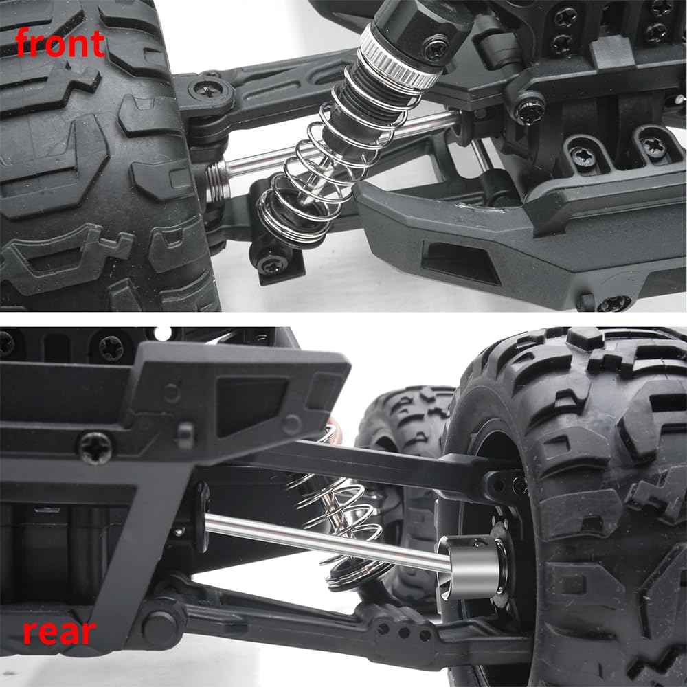 MOHERO 4Pcs RC CVD Driveshaft Metal Front & Rear Drive Shafts for 1/16 HBX 16889A 4WD Brushless RC Car Truck Upgrade Parts