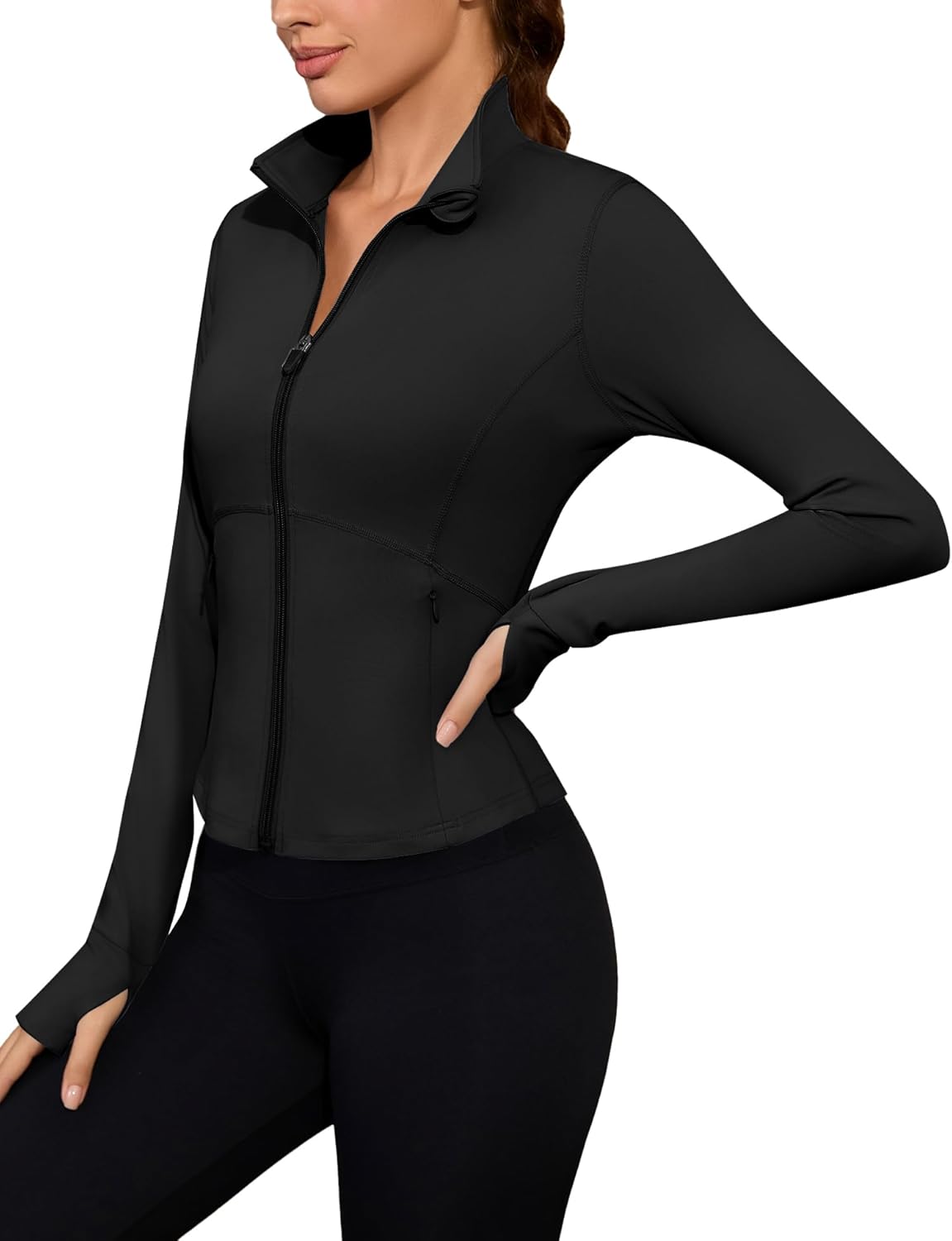 Avoogue Women Lightweight Active Jacket Full Zip Workout Running Yoga Athletic Outerwear with Pockets - Image 2