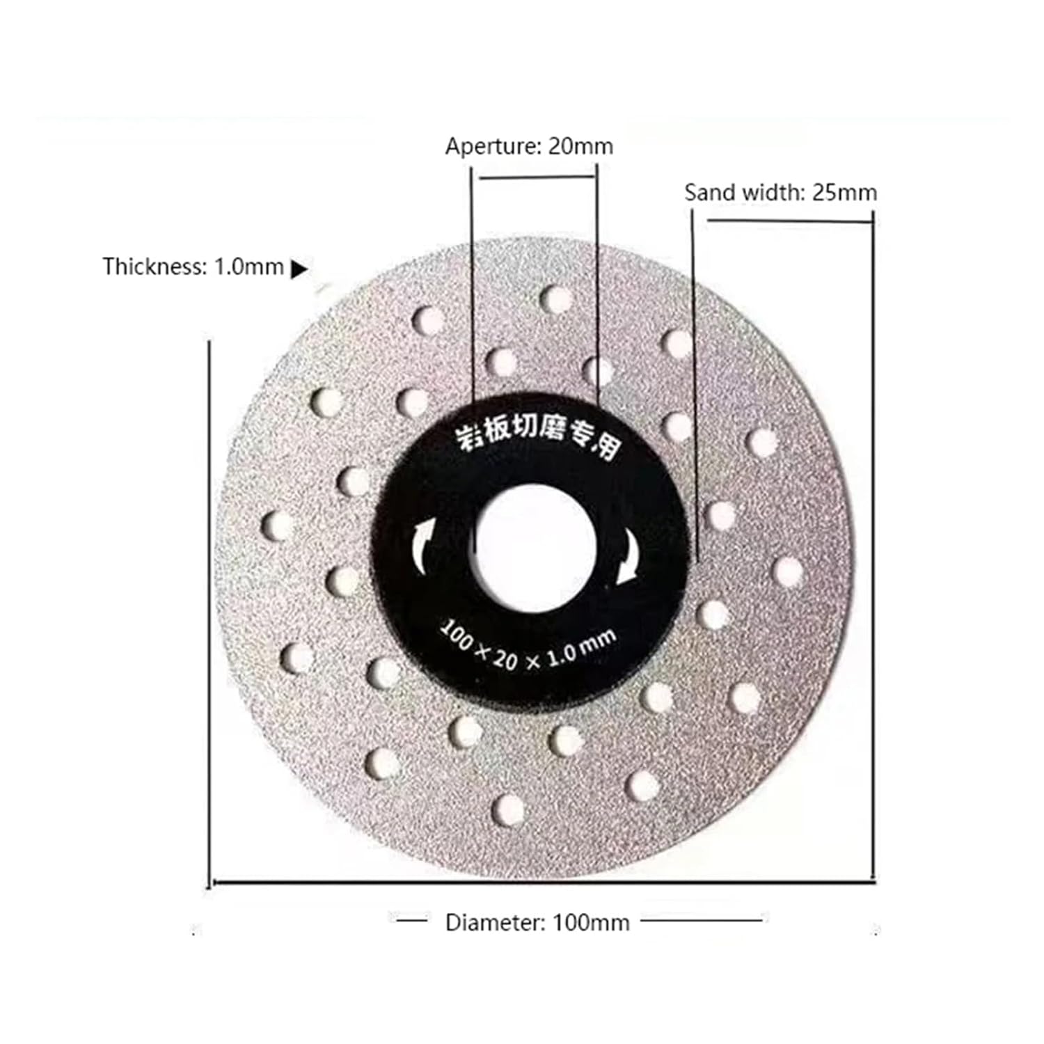 Tile Blade Discos para Cortar Ceramica 9pc Porous Widened Cutting-Blade for Stone Ceramic Tile/Rock Slab Cutting Discs