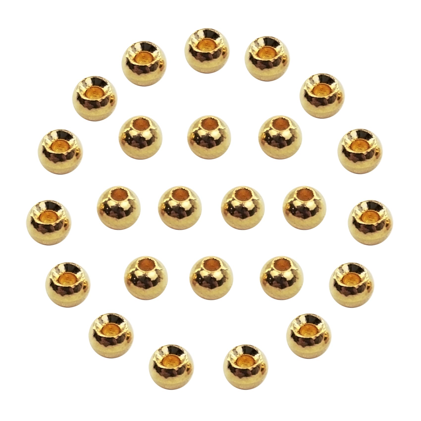 EUPHENG Fly Tying Beads 25 PC Tungsten Fly Tying Beads Head for Nymph Fishing Materials 12 Colors / 5 Sizes