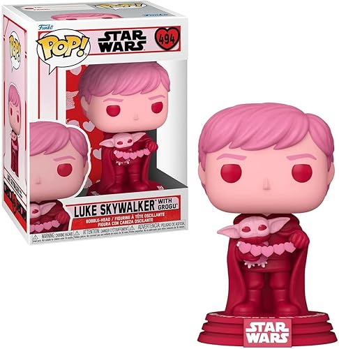Miniatura 7 de POP Star Wars: Valentines - Luke Skywalker & Grogu Funko Pop! Figura de vinilo (paquete con funda protectora compatible con caja pop), multicolor,