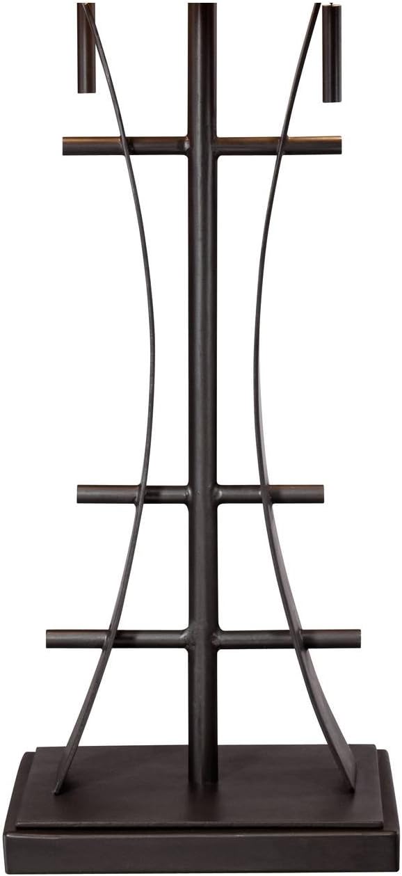 Robert Louis Tiffany Jewel Tone Mission Tiffany Style Table Lamp 27" Tall Iron Bronze Geometric Antique Stained Glass Art Shade Cottage Core Decor for Living Room Bedroom House Bedside Nightstand