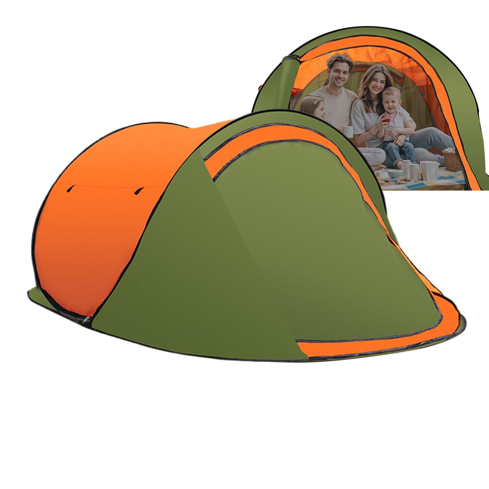 Tenda da Esterno Portatile Istantanea Impermeabile | Tenda da Campeggio Impermeabile per 3-4 Persone per Giardino, Lago, Montagna, Spiaggia, , Backpacking, Trekking e Viaggio