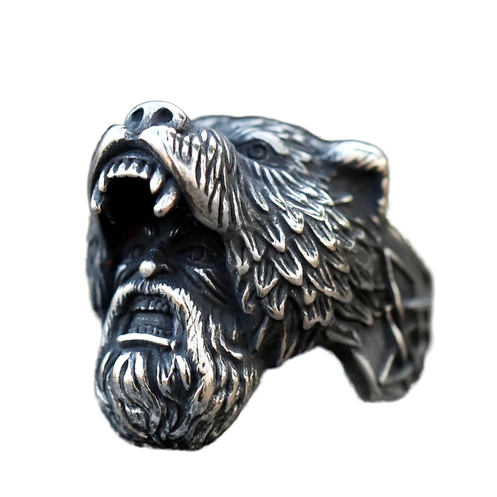 Laychen Men's See Image Stopi Norse Mythology Odin Raven Rings Viking Bear Ring Scandinavian Amulet Party Jewelry