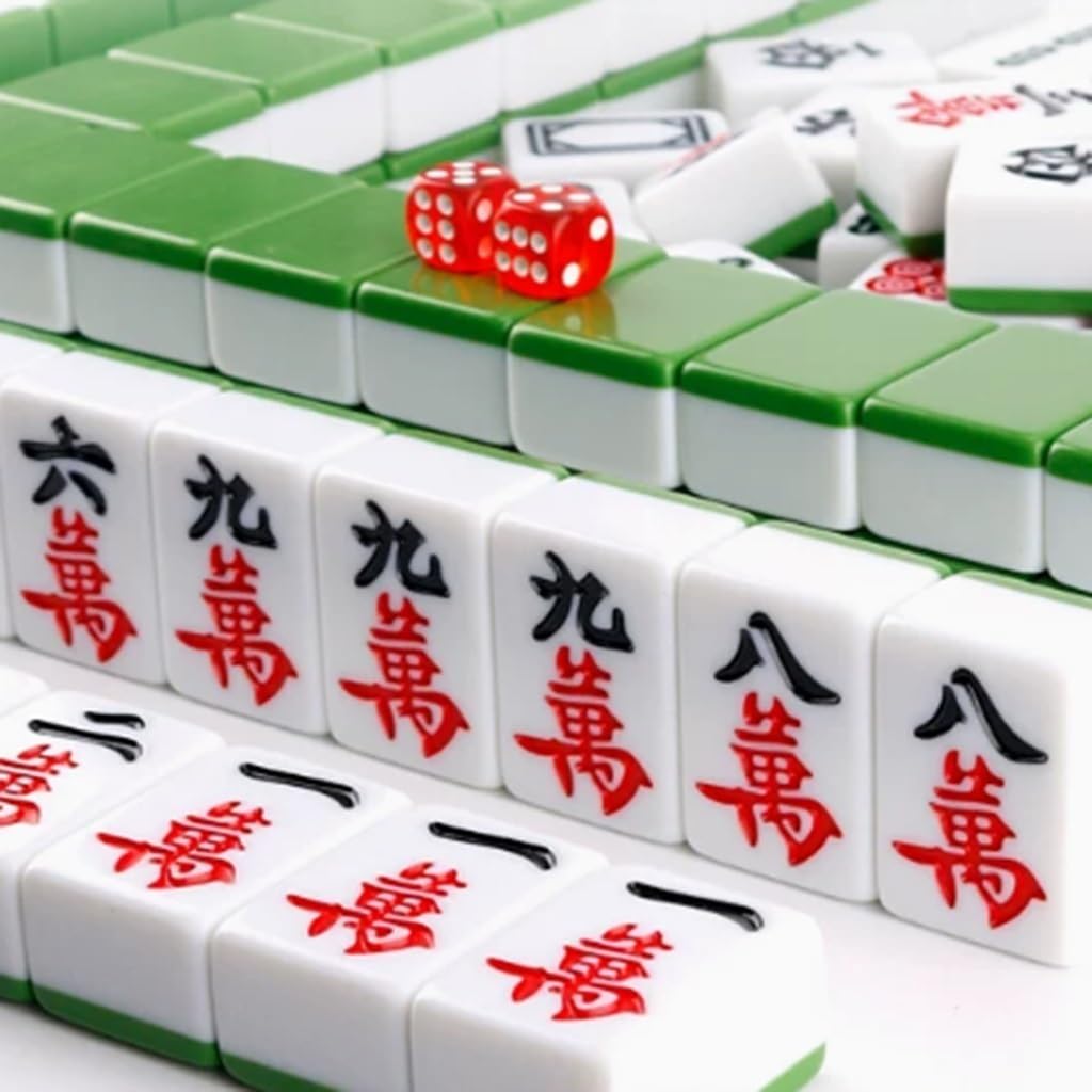 Amazon.co.jp: 40mm中国麻雀セット、麻雀タイル144枚、トラベルトート