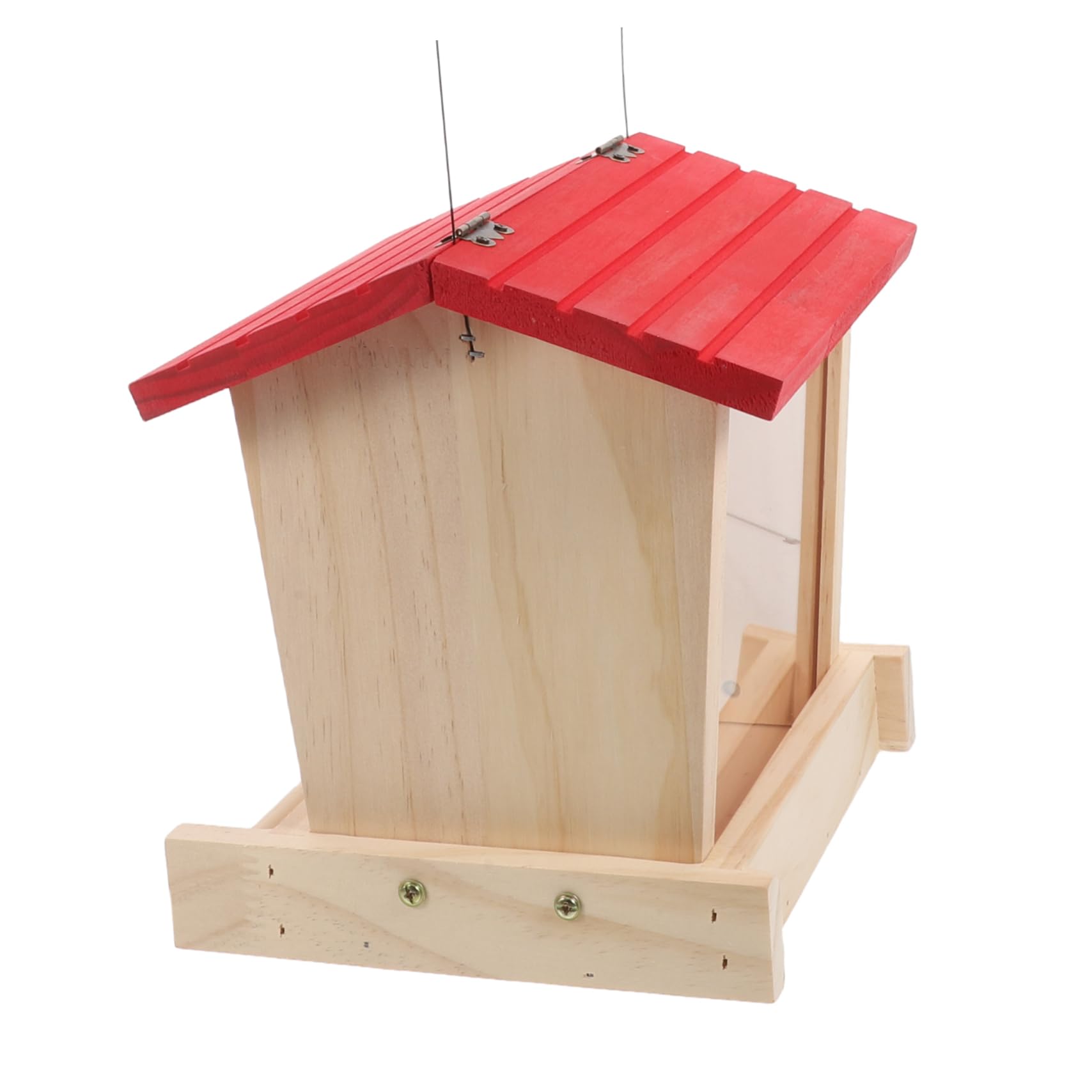Mangeoire pour oiseaux bois étanche pour éviter les graines mouillées