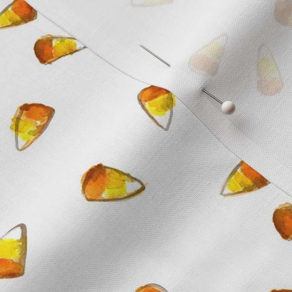 Spoonflower Fabric - Candy Corn Holiday Fall Halloween Treats Treat Printed on Petal Signature Cotton Fabric by The Yard - Sewing Quilting Apparel Crafts Decor