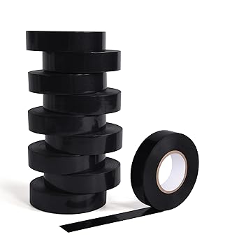 TAPEBEAR PVC Flame Resistant, 19mmx20m Sealing Tape, 10 Roll, Black