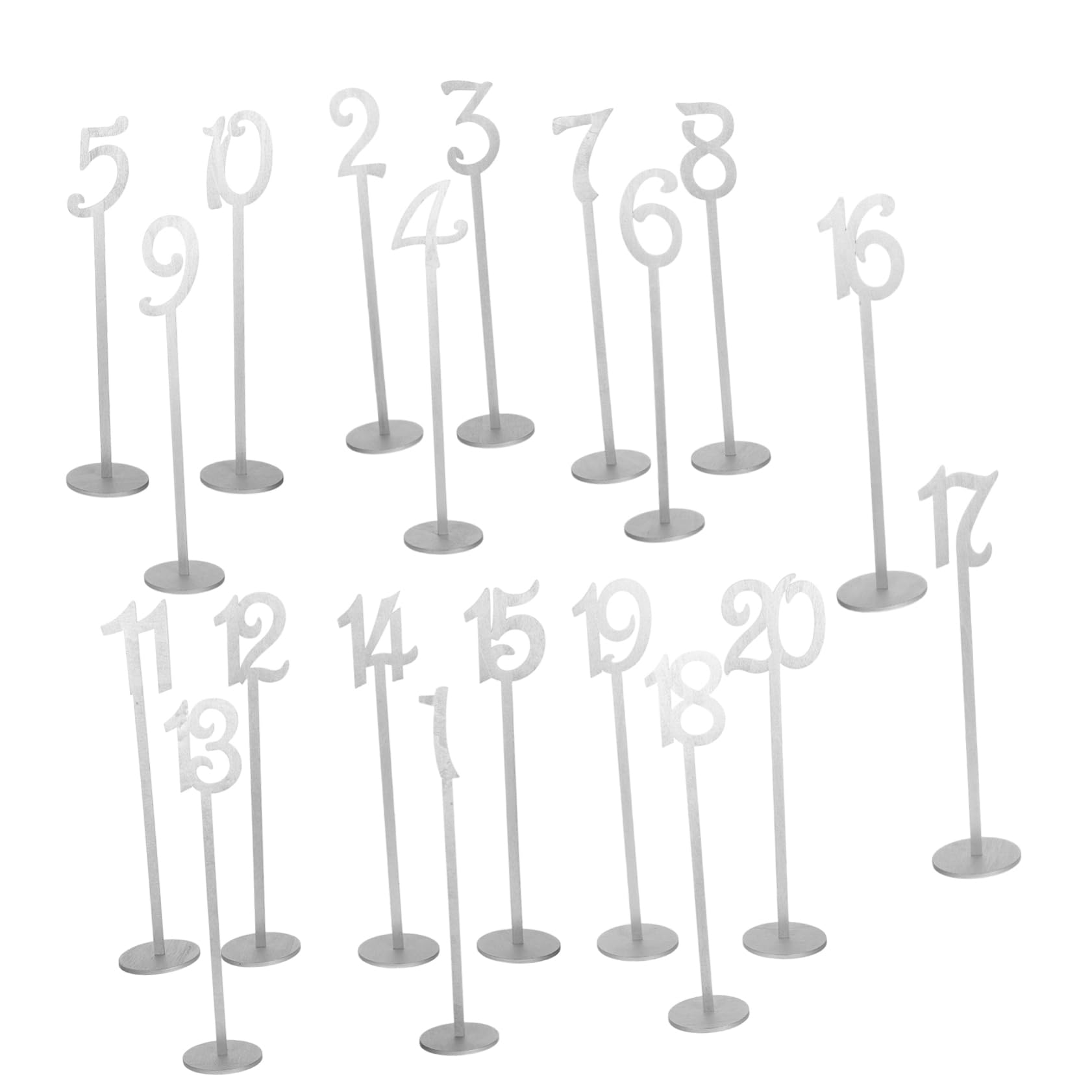 20piezas Números De Mesa De Madera Soporte Independiente Para Bodas Fiestas Restaurantes Decoración De Mesa y Recepción