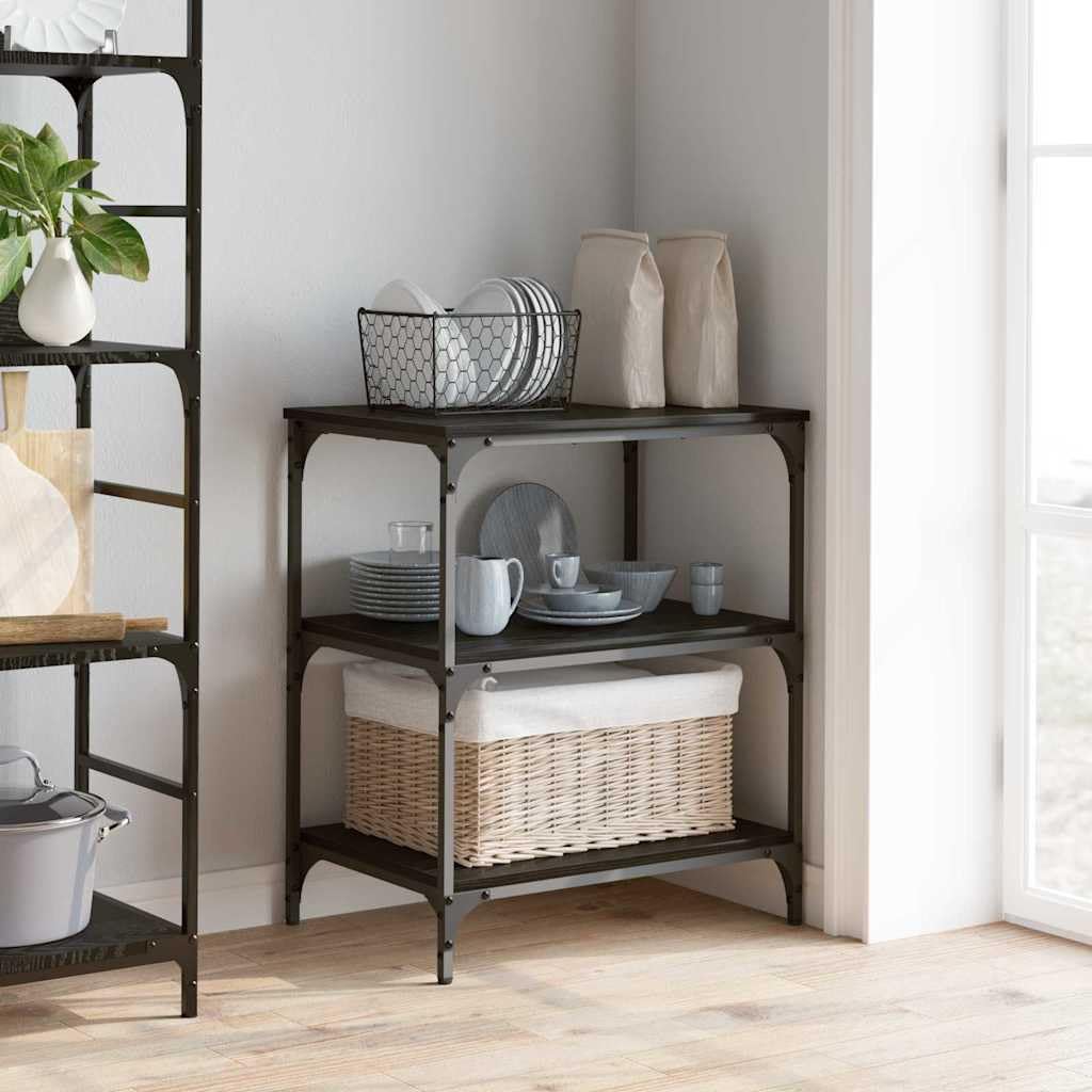 Carrito de cocina con ruedas para almacenamiento, encimera, carrito de cocina, con ruedas para almacenamiento, encimera, carrito auxiliar ideal para cocina y comedor (60 x 41 x 76 cm)