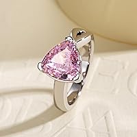 Vista 3 de 4CT-7CT Cubic Zirconia Cocktail Rings Pear CutHeart CutRadiant Cut 5A Grade Simulated Diamond CZ Statement Engagement Promise Ring for Women