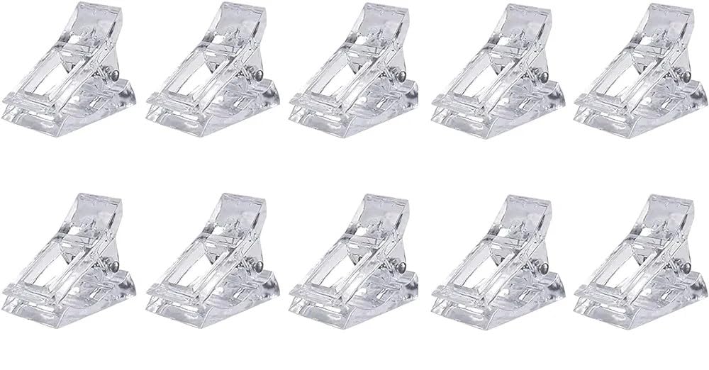 Beauty Empire Transparent Nail Tip Clips for Quick Building Poly Gel, Nail Clips Nail Soak Clips (Pack of 10)-image-16