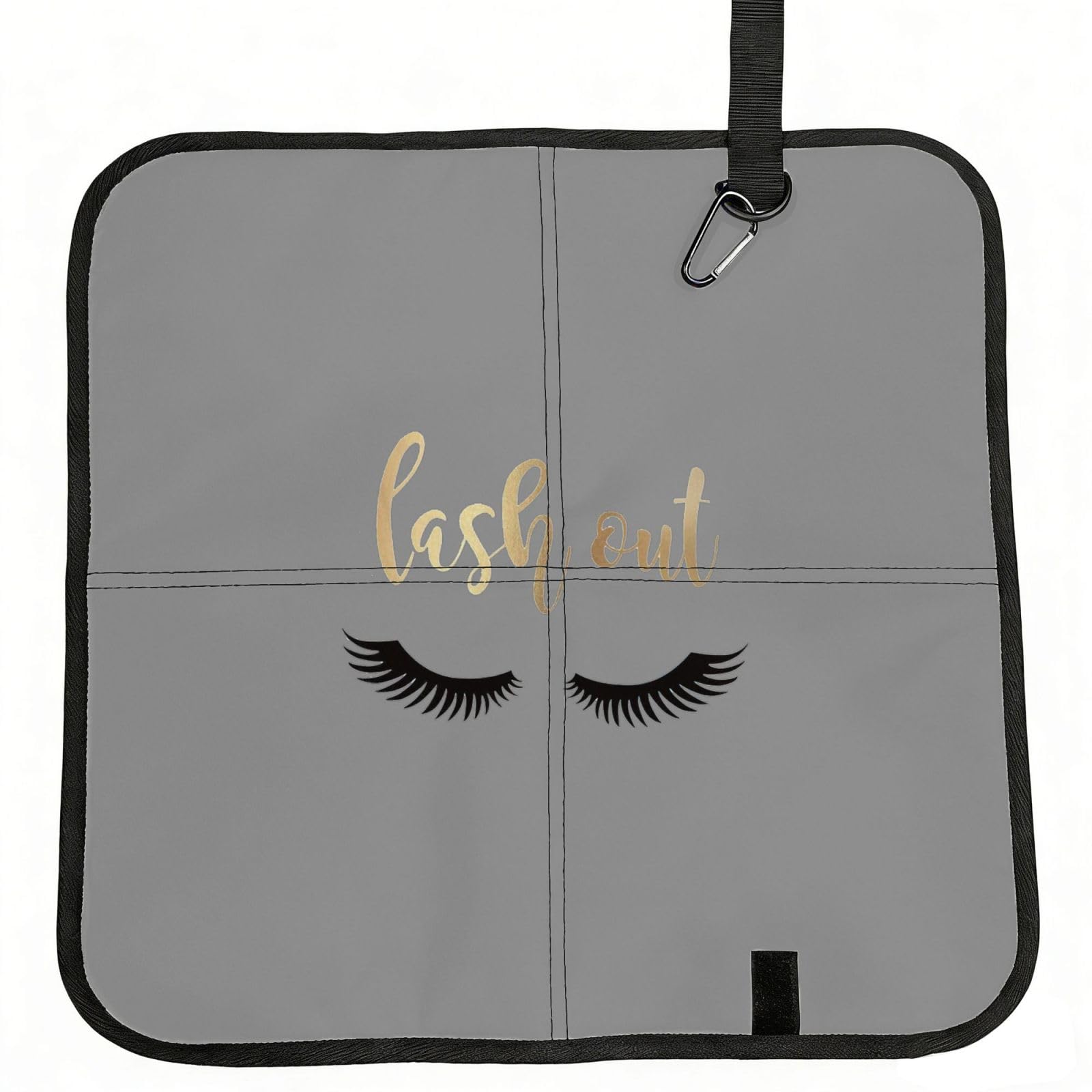 NImongt Eyelash Print Portable Chair Pad Foldable Seat Cushion Outdoor Seating Office Picnic Camping