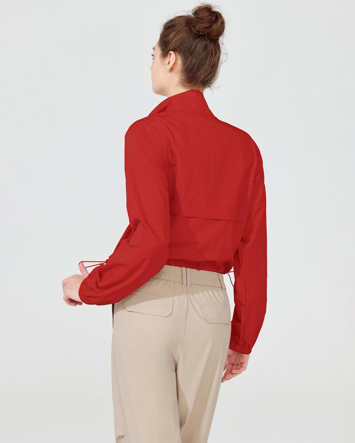 Locachy Women's Lightweight Quarter Zip Athletic Jacket Long Sleeve UPF 50+ Sun Protection Workout Outdoor Pullover Top - Image 2