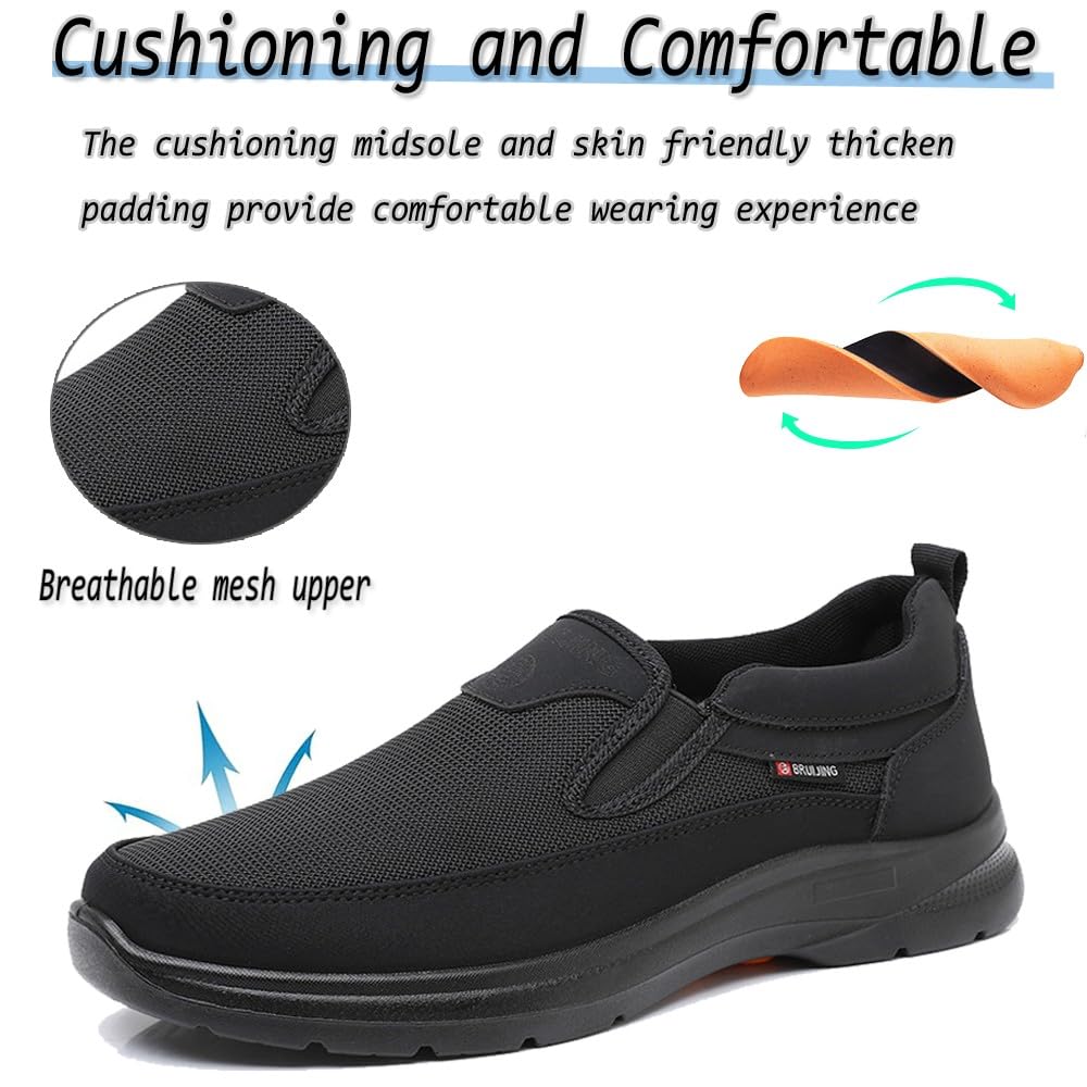 Sneakers Ortopediche da Uomo Senza Lacci Leggere Comode Traspiranti Mocassini Extra Larghi da Esterno Scarpe