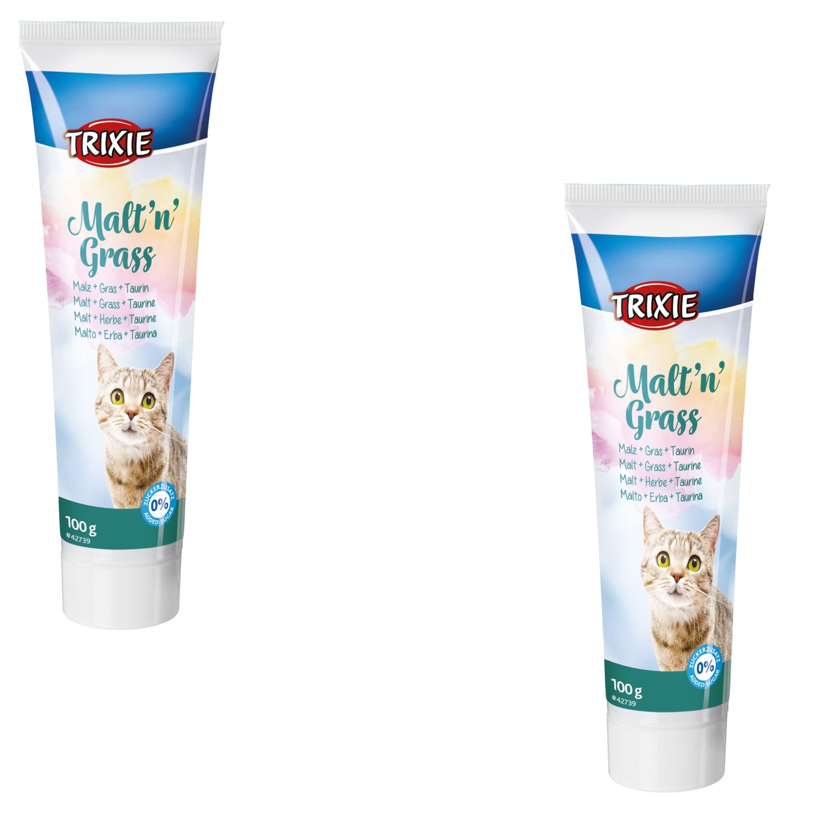 Trixie Malt’n’Grass Anti-Hairball | Pack Double | 2 x 100 g | Aliment complémentaire pour Chats | Favorise la Digestion et Aide à l’élimination des Poils ingérés | sans Sucre ajouté