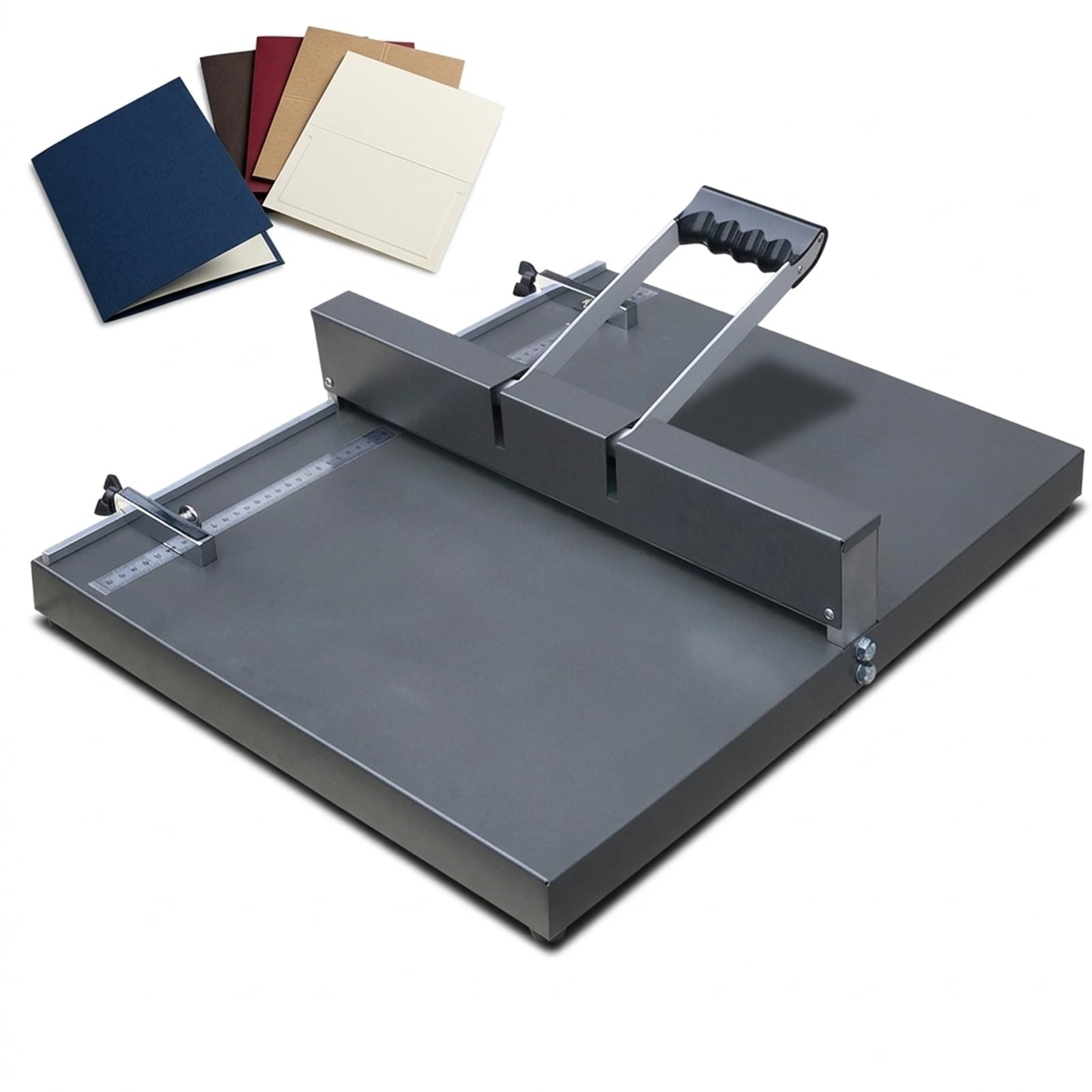 Cordonatrice Manuale per Carta 350mm, Macchina per Cordonatura Professionale A3 A4, Metallo con Riga ad Alta Precisione e Fermo Regolabile per Biglietti, Inviti, Foto, Menù, Rilamatrice da Banco