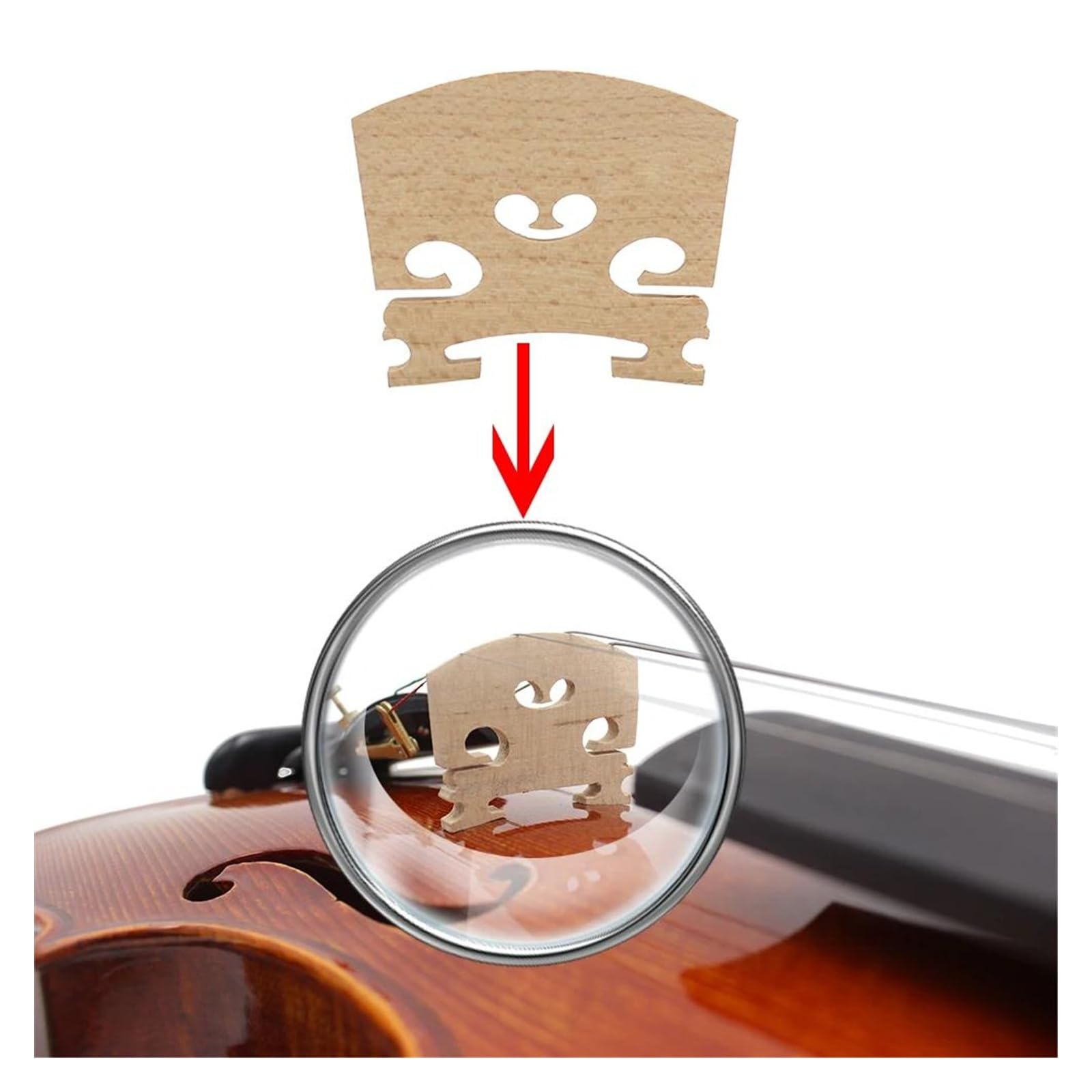 Accessori per violino Accessori per violino set da 15 pezzi tra cui cordiera cordiera mentoniera e viti