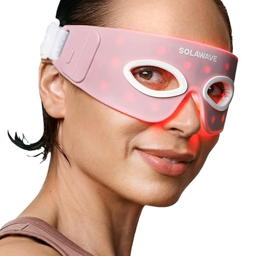 Solawave Red Light Therapy Mask for Eyes | Skincare Device for Under Eye Bags, Crow’s Feet, Forehead Lines | Reduces Appearance of Wrinkles, Sagging, Dark Circles, & Puffiness | 3 Minute Treatment