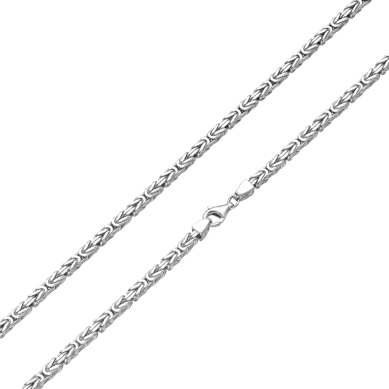 Königskette 4mm 925 Silber massiv - Länge Wählbar - Collier Halskette oder Armband