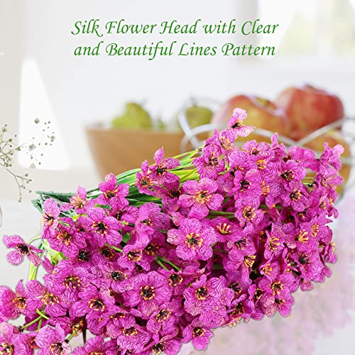 Avicill Artificial Flowers Outdoor 12 Bundles Uv Resistant Fake Flowers For Outside No Fade Faux Plastic Greenery Shrubs Garden Porch Window Box Decorating, Purple #TOP1
