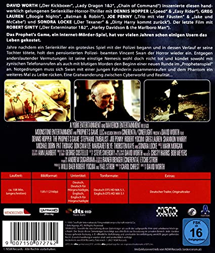 Prophet’s Game – 4K Blu-ray (Ultra HD Blu-ray Disc)