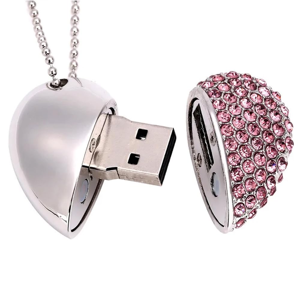 4 unidades de memoria USB 3.0 con diseño de corazón (64 GB)