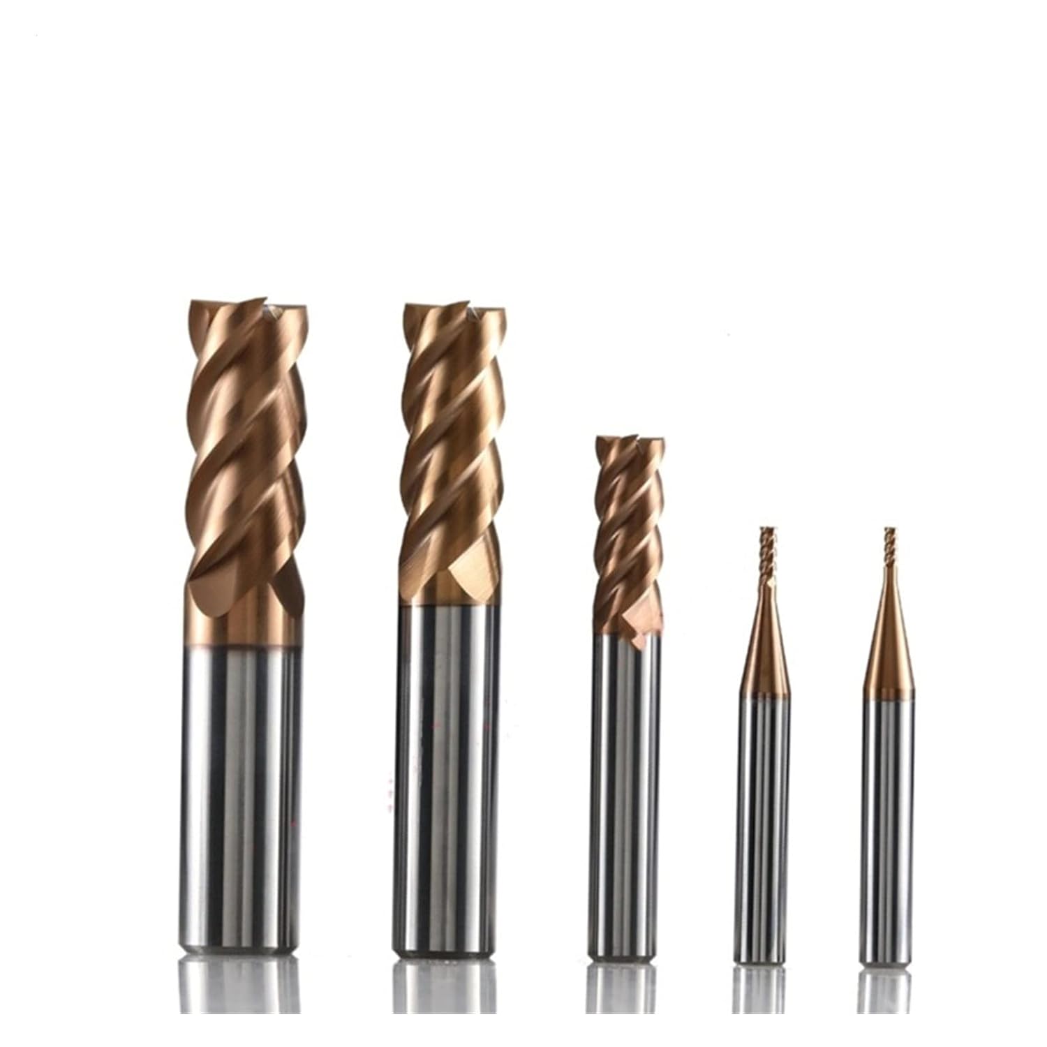 End Mill Cutter CNC Bit Flat End Mill HRC 55° 4 Flutes Tungsten Carbide Steel Milling Cutter 1mm - 20mm CNC Lathe Machining Cutting Tool(D6.0xD6xL75)
