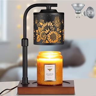 Candle Warmer Lamp Adjustable Height Dimmable for Jar Candles Sunflower