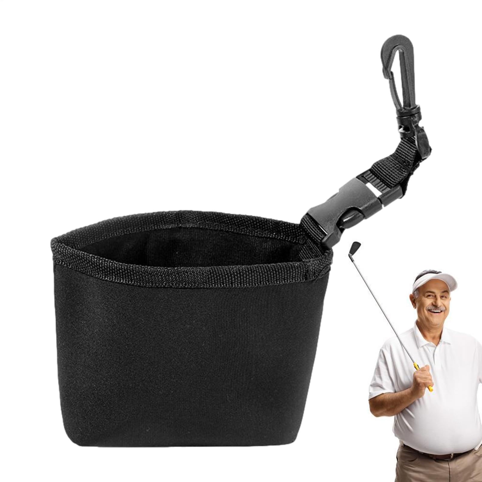 Golf Ball Scrub Bag | Lightweight Golf Club Wash Bag, Cleaning with Detachable Clip, Club Cleaner Accessories Cleans Grooves