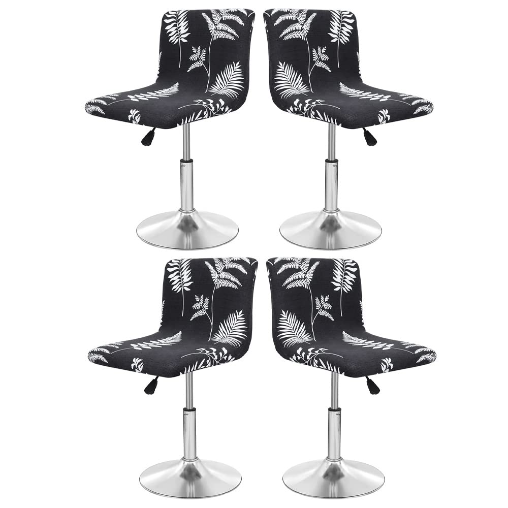 SDNAM Bar Stool Covers Barstool Chair Slipcovers Covers 2/4 Pack Stretch Slipcover Pattern for Short Swivel Dining Chair-Counter Height Side Chairs (Color : #11, Size : 4PCS)